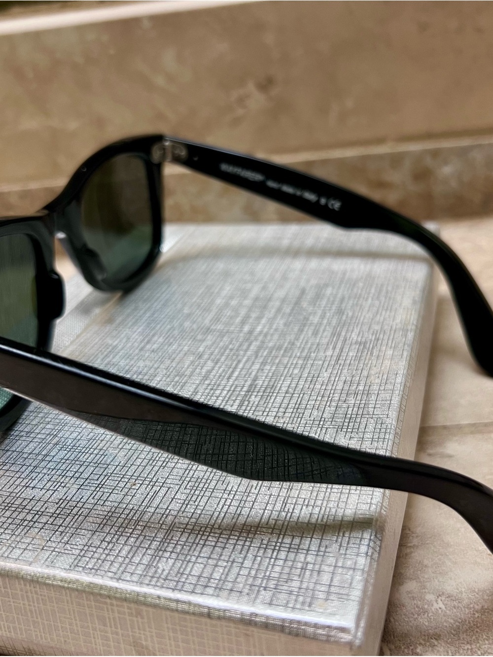 Ray-Ban Wayfarer RB2140 Sunglasses Black Made in Italy – Needs Lens - Picture 5 of 7